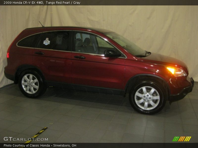 Tango Red Pearl / Gray 2009 Honda CR-V EX 4WD