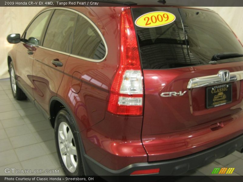 Tango Red Pearl / Gray 2009 Honda CR-V EX 4WD