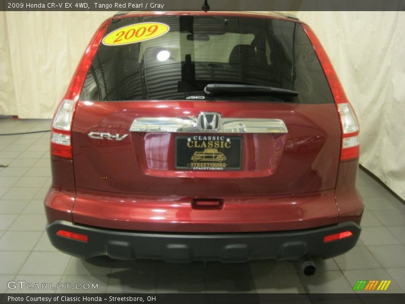 Tango Red Pearl / Gray 2009 Honda CR-V EX 4WD