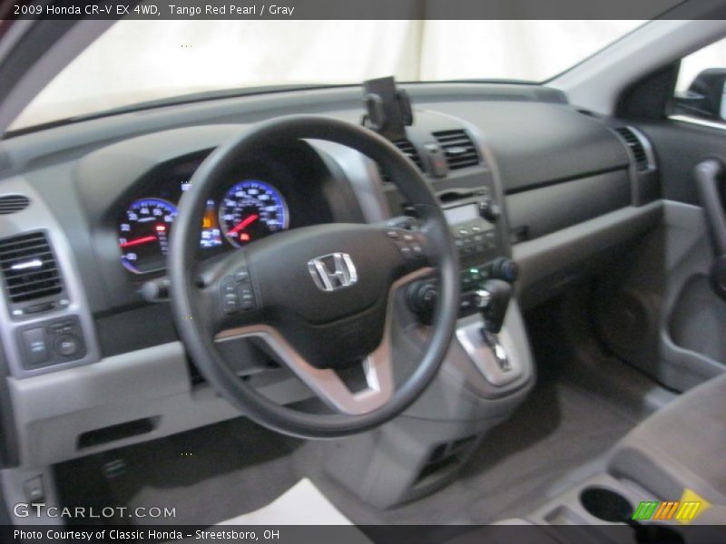 Tango Red Pearl / Gray 2009 Honda CR-V EX 4WD