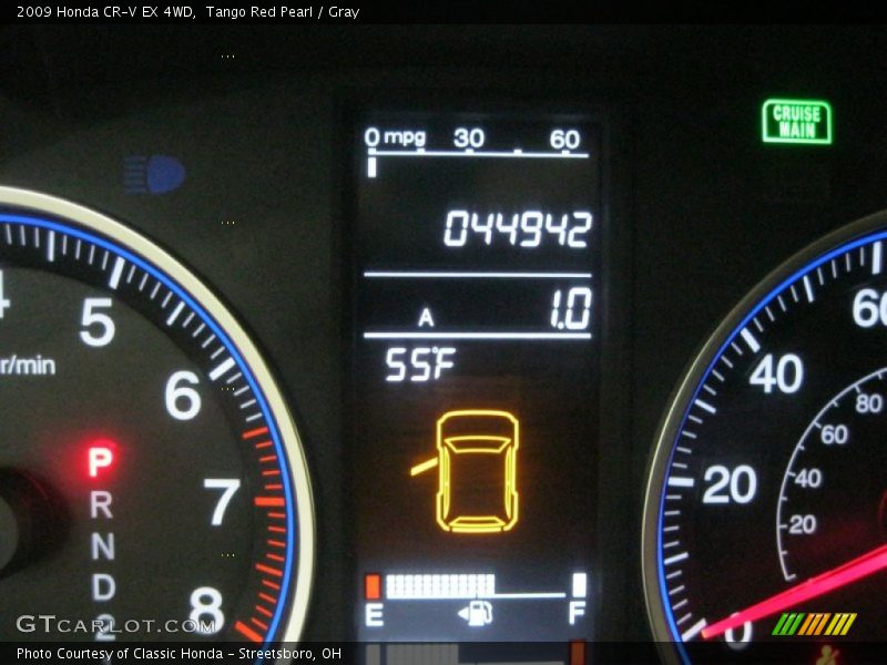 Tango Red Pearl / Gray 2009 Honda CR-V EX 4WD