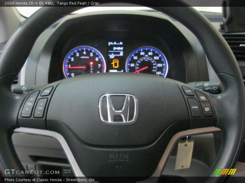 Tango Red Pearl / Gray 2009 Honda CR-V EX 4WD
