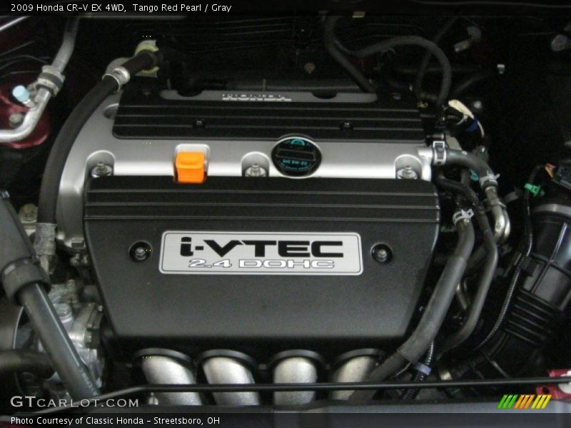 Tango Red Pearl / Gray 2009 Honda CR-V EX 4WD