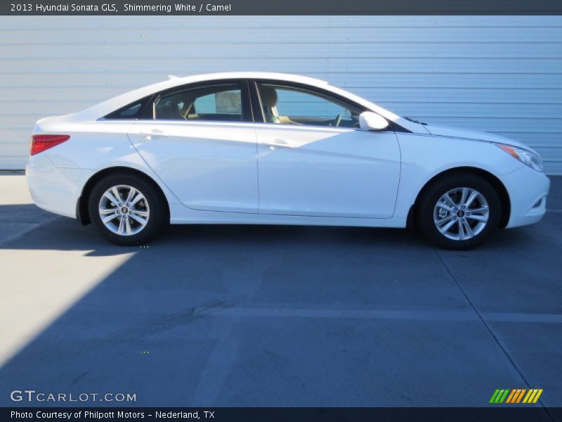 Shimmering White / Camel 2013 Hyundai Sonata GLS