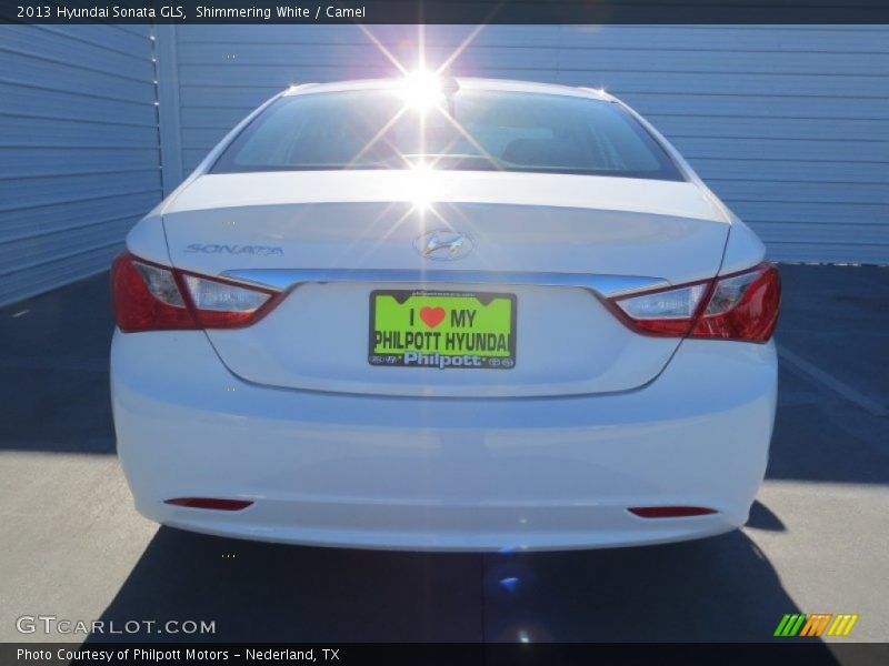 Shimmering White / Camel 2013 Hyundai Sonata GLS