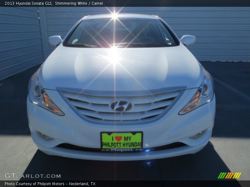 Shimmering White / Camel 2013 Hyundai Sonata GLS