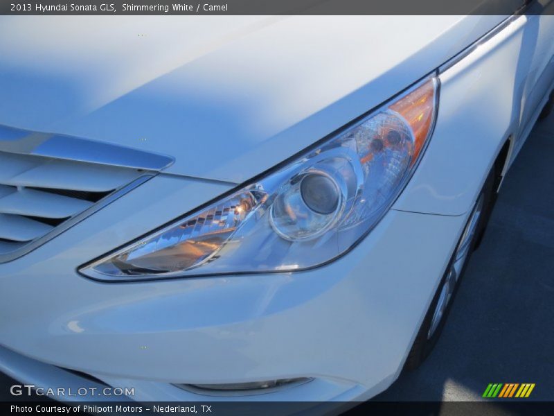 Shimmering White / Camel 2013 Hyundai Sonata GLS