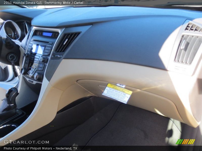 Shimmering White / Camel 2013 Hyundai Sonata GLS