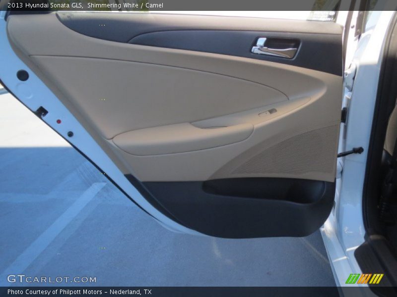 Shimmering White / Camel 2013 Hyundai Sonata GLS