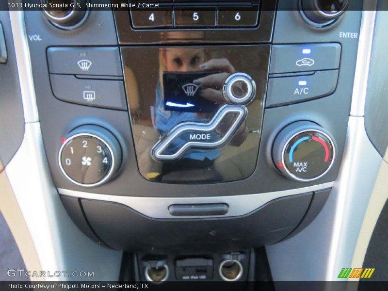 Shimmering White / Camel 2013 Hyundai Sonata GLS