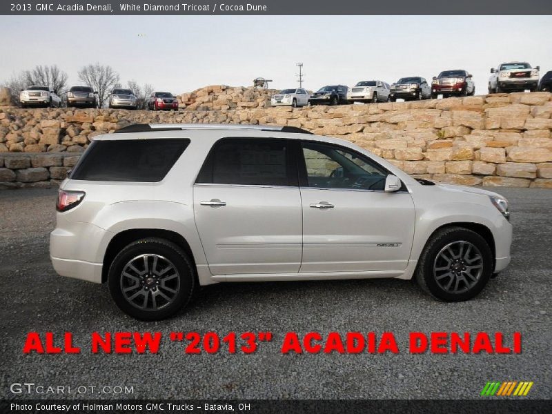 White Diamond Tricoat / Cocoa Dune 2013 GMC Acadia Denali