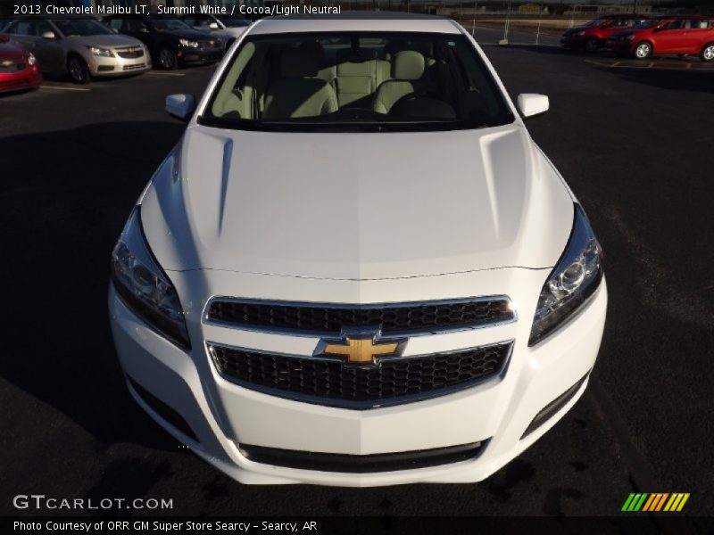 Summit White / Cocoa/Light Neutral 2013 Chevrolet Malibu LT