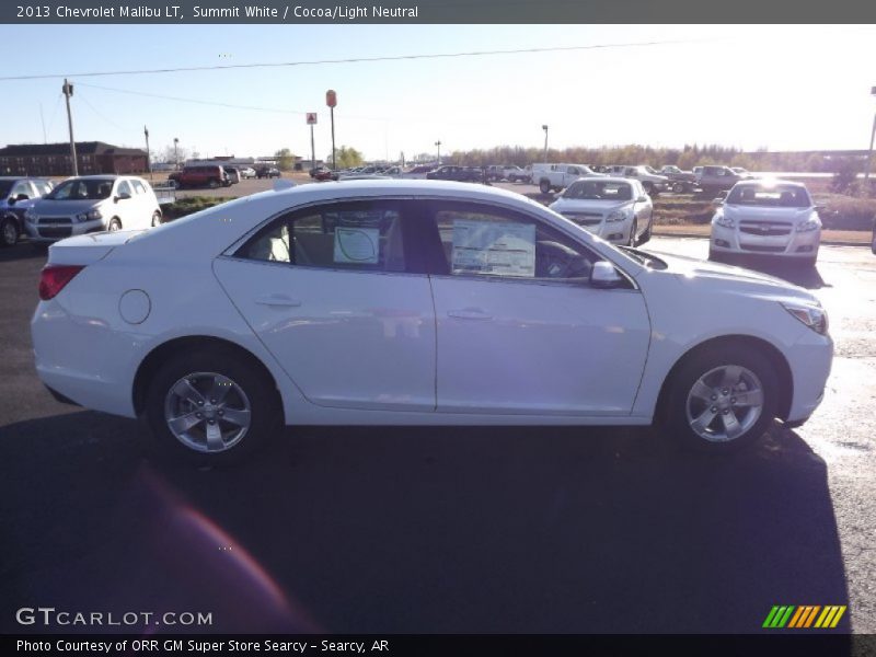 Summit White / Cocoa/Light Neutral 2013 Chevrolet Malibu LT