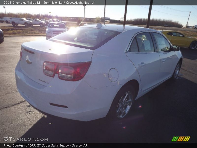Summit White / Cocoa/Light Neutral 2013 Chevrolet Malibu LT