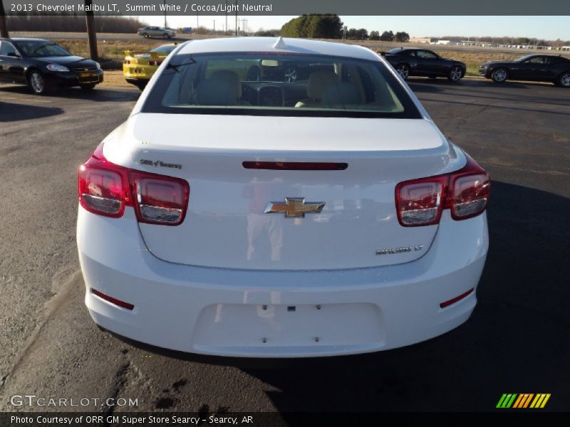 Summit White / Cocoa/Light Neutral 2013 Chevrolet Malibu LT