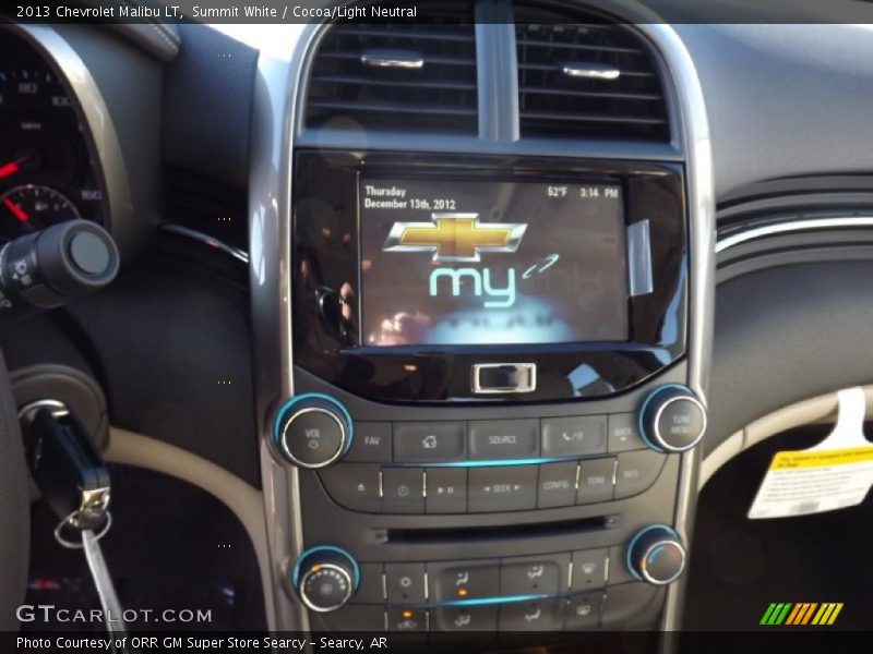 Summit White / Cocoa/Light Neutral 2013 Chevrolet Malibu LT