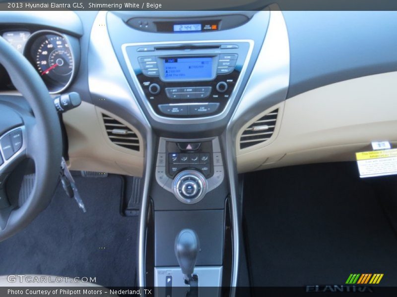 Shimmering White / Beige 2013 Hyundai Elantra GLS