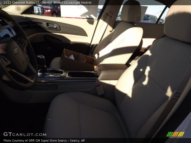 Summit White / Cocoa/Light Neutral 2013 Chevrolet Malibu LT