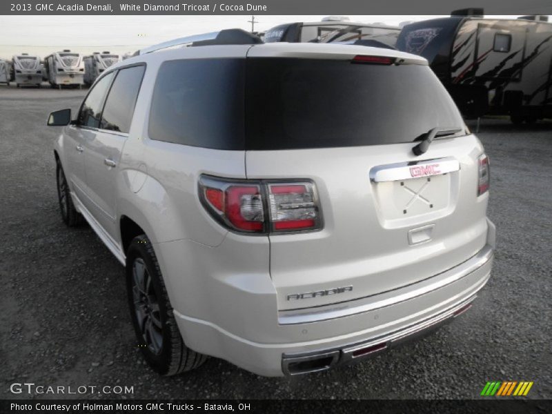 White Diamond Tricoat / Cocoa Dune 2013 GMC Acadia Denali