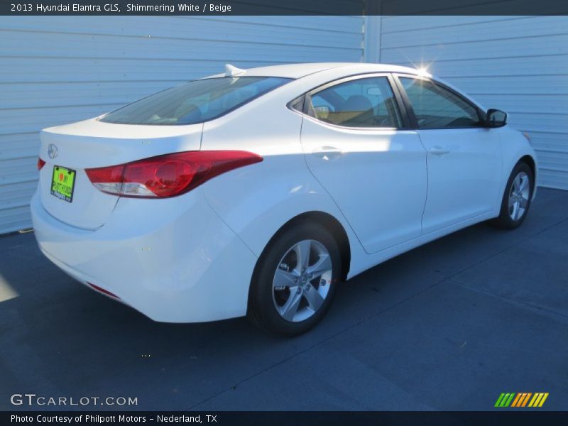 Shimmering White / Beige 2013 Hyundai Elantra GLS