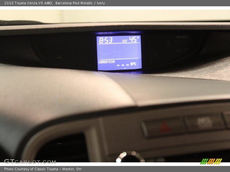 Barcelona Red Metallic / Ivory 2010 Toyota Venza V6 AWD