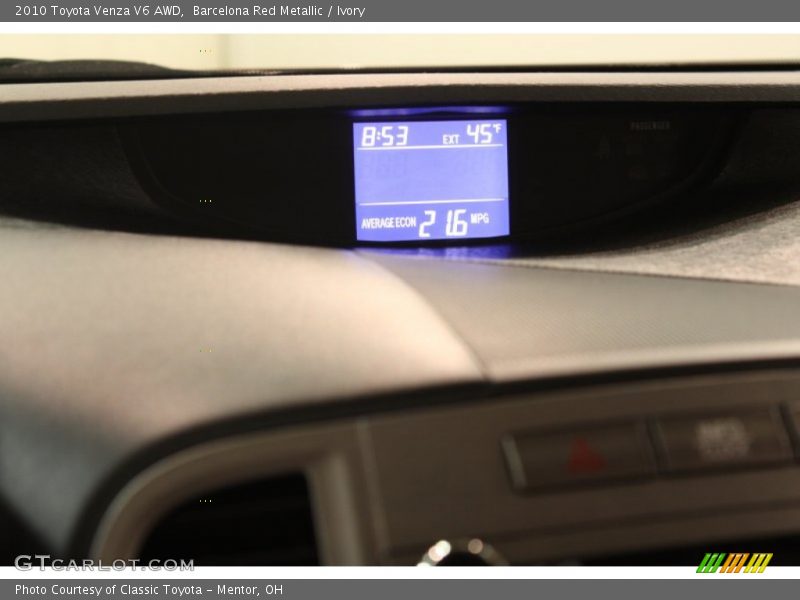 Barcelona Red Metallic / Ivory 2010 Toyota Venza V6 AWD