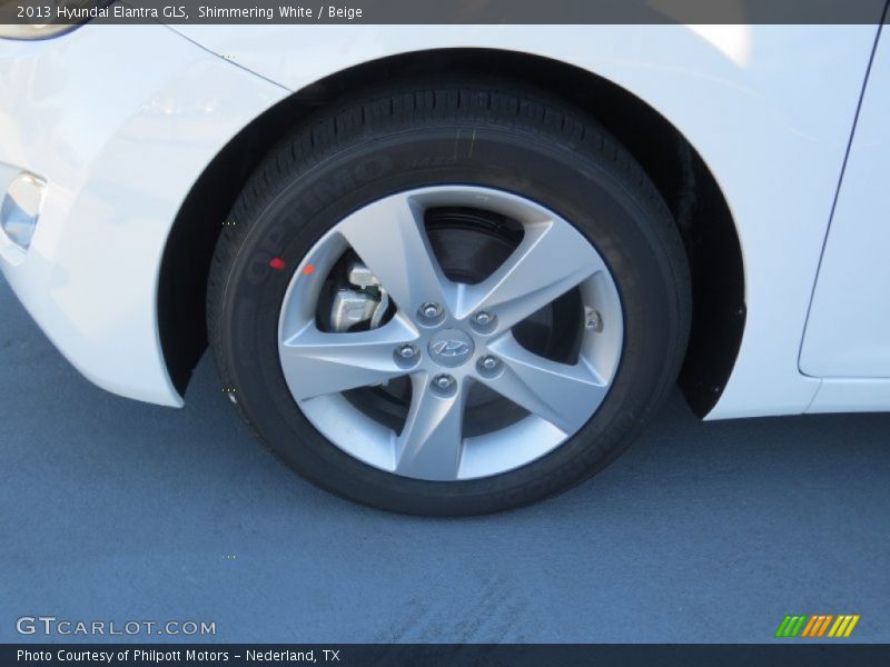 Shimmering White / Beige 2013 Hyundai Elantra GLS