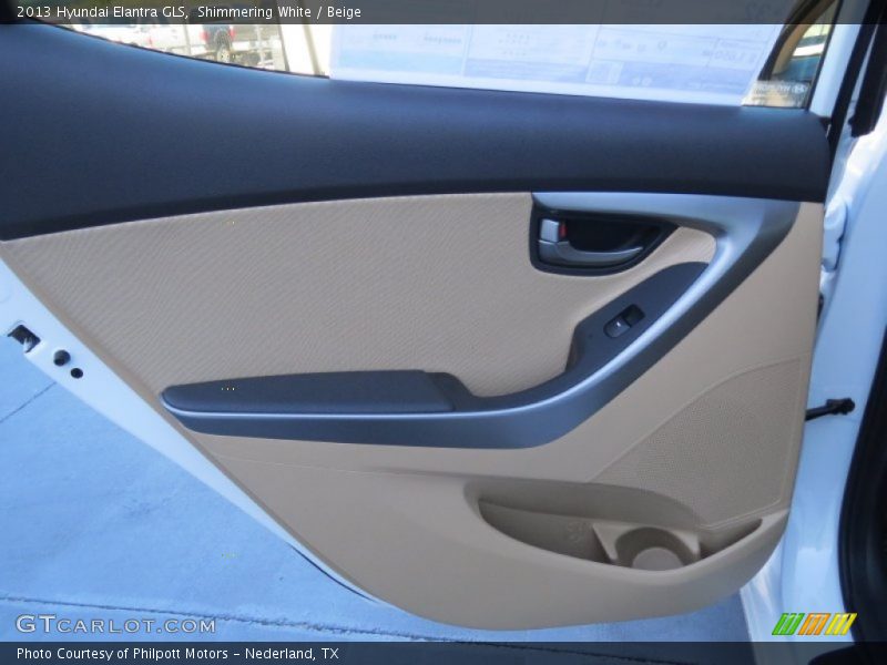 Shimmering White / Beige 2013 Hyundai Elantra GLS