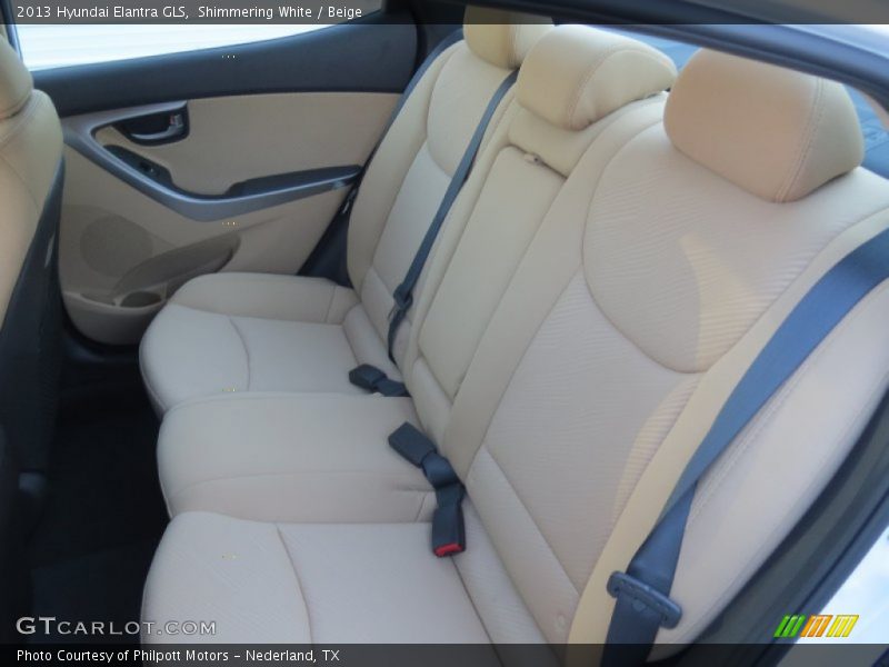 Shimmering White / Beige 2013 Hyundai Elantra GLS