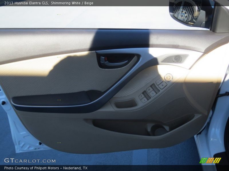 Shimmering White / Beige 2013 Hyundai Elantra GLS