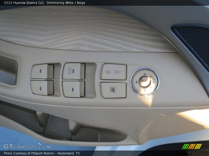 Shimmering White / Beige 2013 Hyundai Elantra GLS