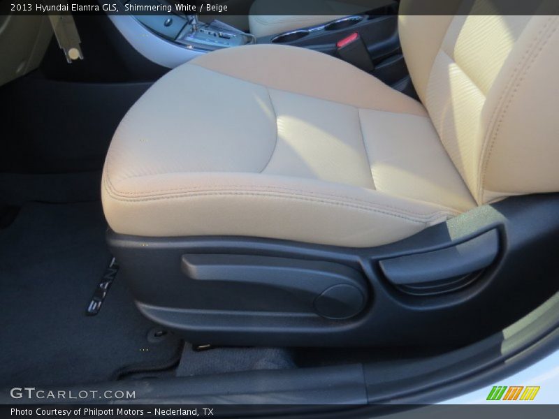Shimmering White / Beige 2013 Hyundai Elantra GLS