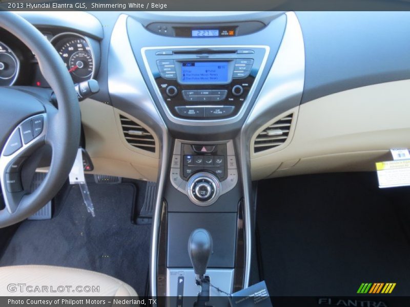 Shimmering White / Beige 2013 Hyundai Elantra GLS