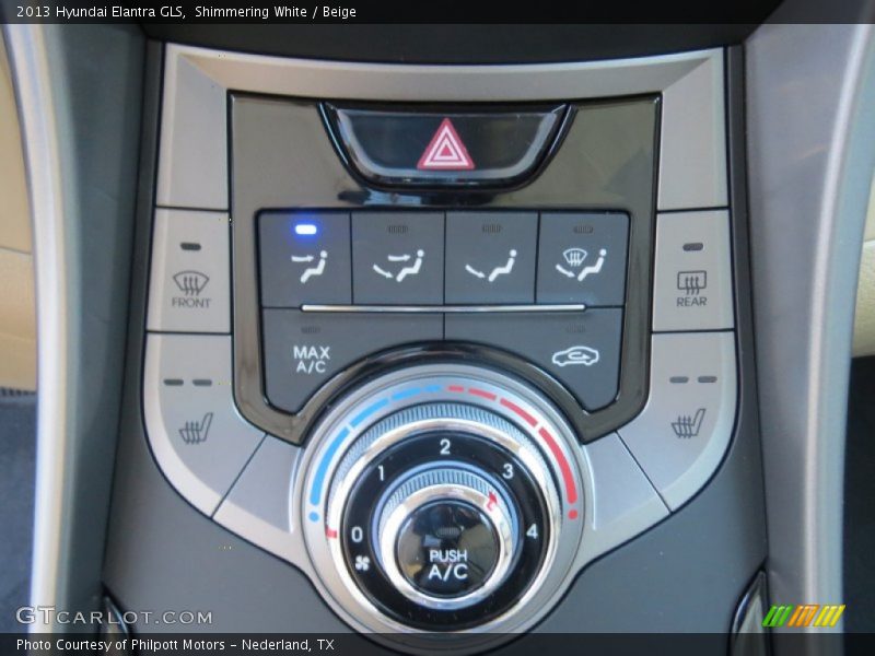 Shimmering White / Beige 2013 Hyundai Elantra GLS