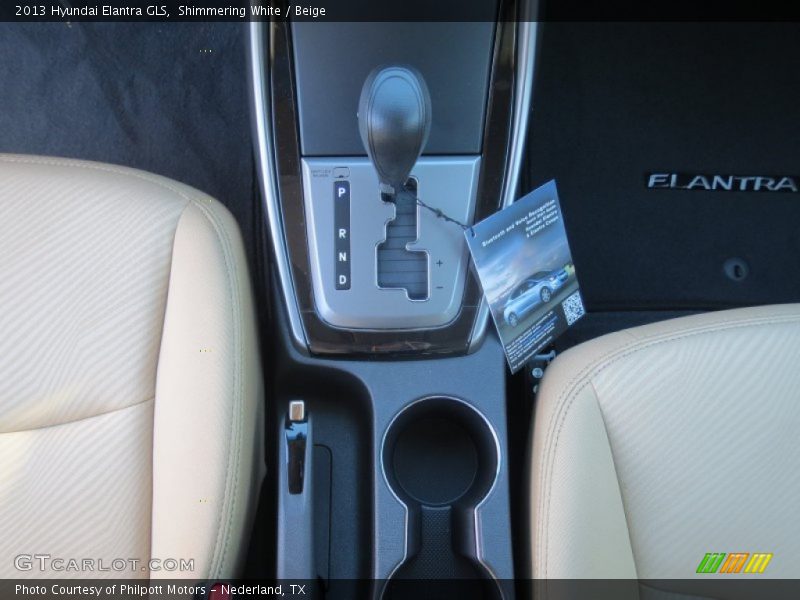 Shimmering White / Beige 2013 Hyundai Elantra GLS