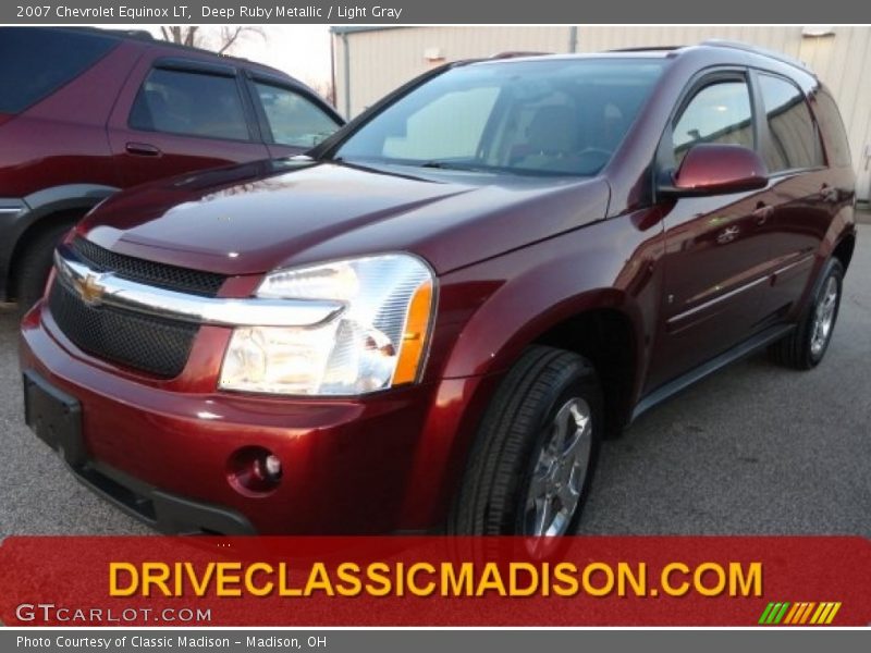Deep Ruby Metallic / Light Gray 2007 Chevrolet Equinox LT