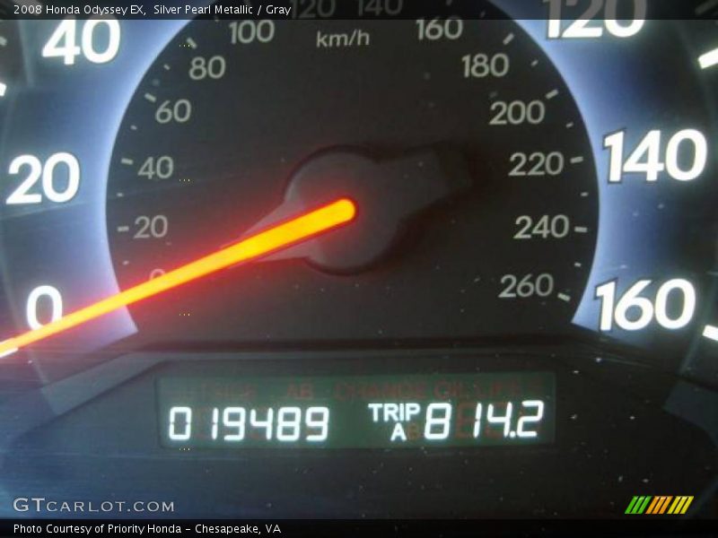 Silver Pearl Metallic / Gray 2008 Honda Odyssey EX
