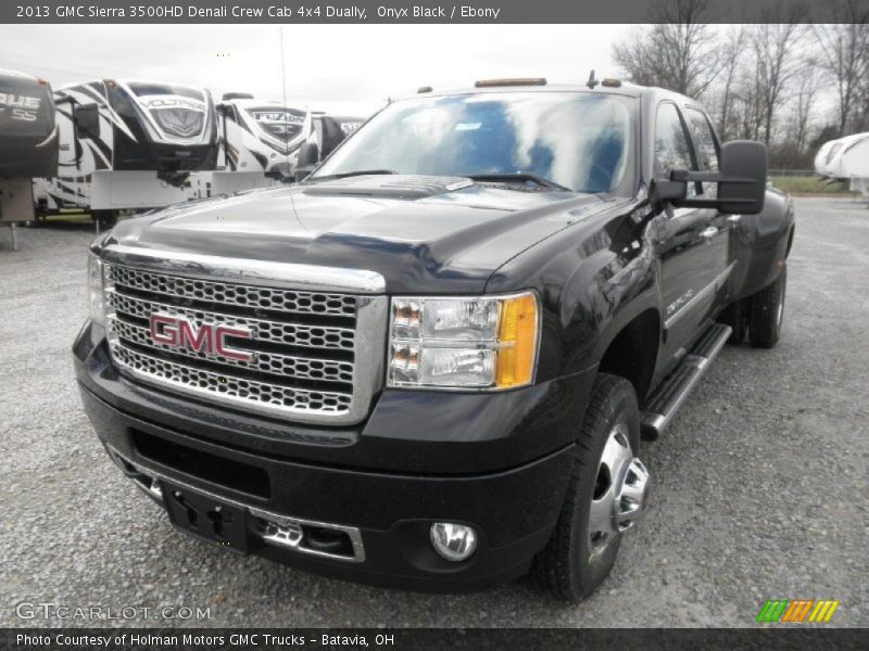 Onyx Black / Ebony 2013 GMC Sierra 3500HD Denali Crew Cab 4x4 Dually