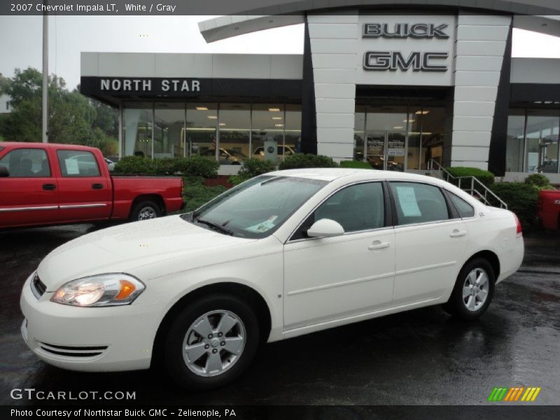 White / Gray 2007 Chevrolet Impala LT