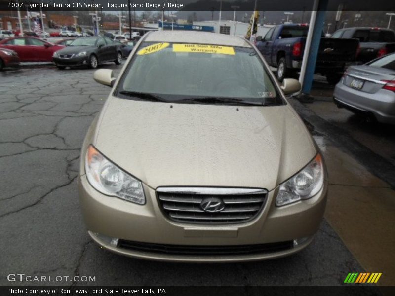 Laguna Sand Beige / Beige 2007 Hyundai Elantra GLS Sedan