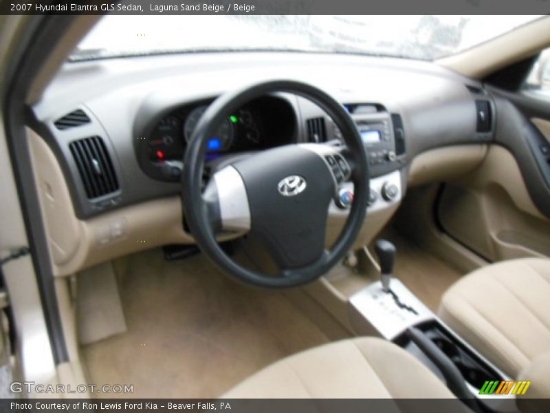 Laguna Sand Beige / Beige 2007 Hyundai Elantra GLS Sedan