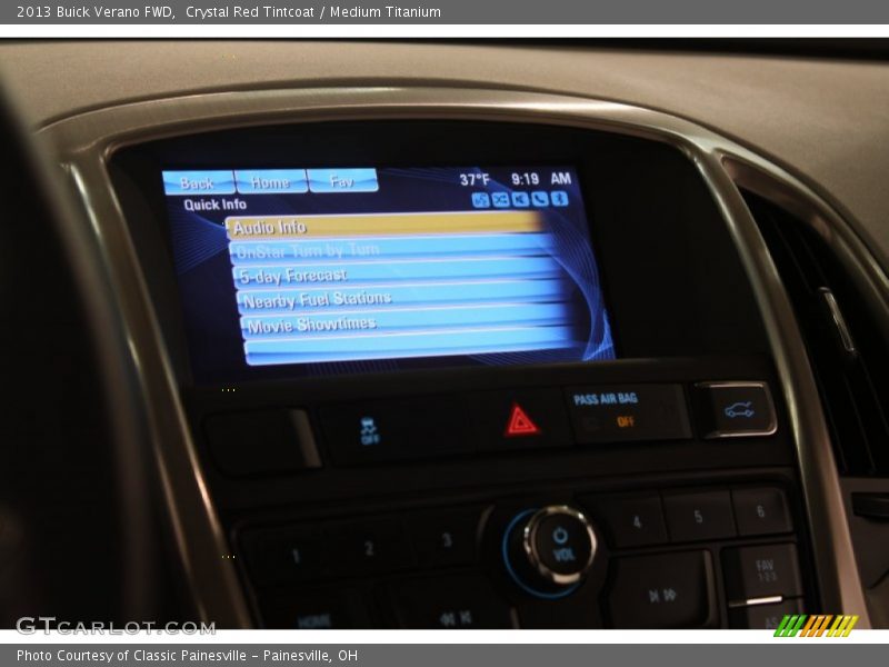 Crystal Red Tintcoat / Medium Titanium 2013 Buick Verano FWD