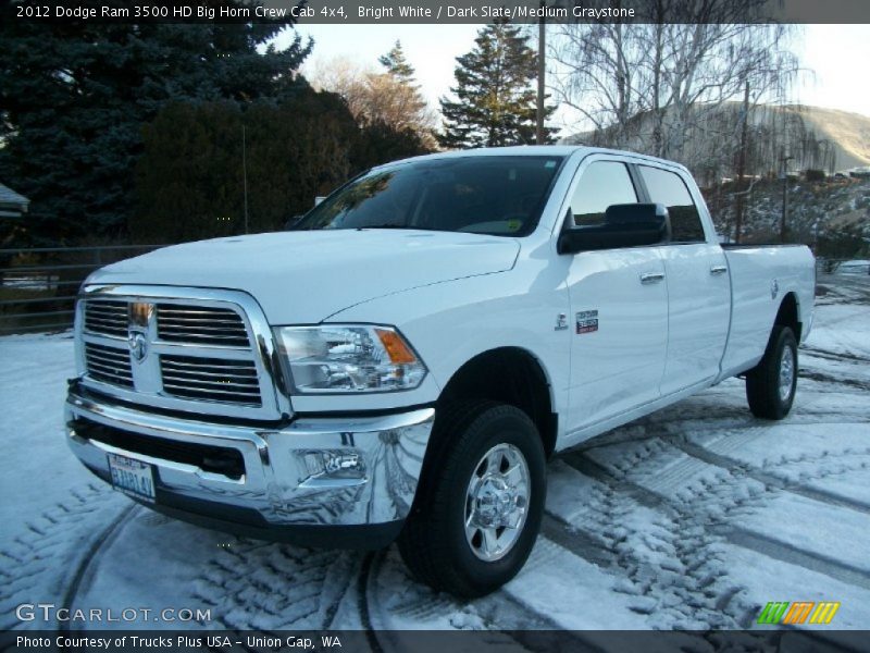 Bright White / Dark Slate/Medium Graystone 2012 Dodge Ram 3500 HD Big Horn Crew Cab 4x4