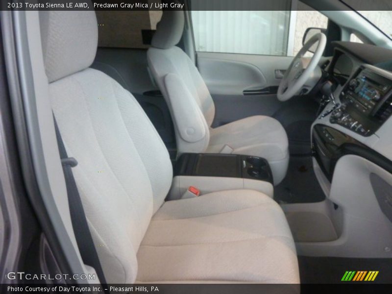 Predawn Gray Mica / Light Gray 2013 Toyota Sienna LE AWD