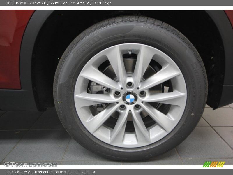 Vermillion Red Metallic / Sand Beige 2013 BMW X3 xDrive 28i