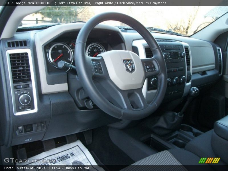 Bright White / Dark Slate/Medium Graystone 2012 Dodge Ram 3500 HD Big Horn Crew Cab 4x4