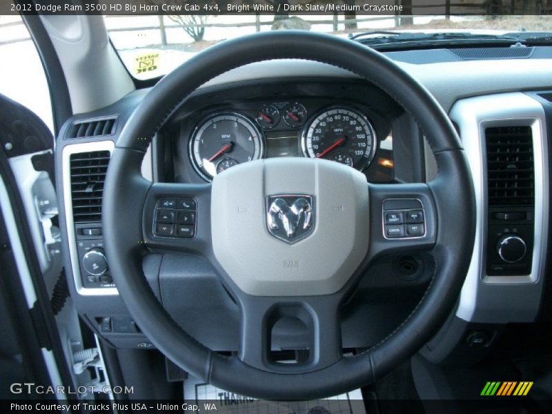  2012 Ram 3500 HD Big Horn Crew Cab 4x4 Steering Wheel