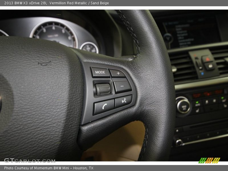 Vermillion Red Metallic / Sand Beige 2013 BMW X3 xDrive 28i