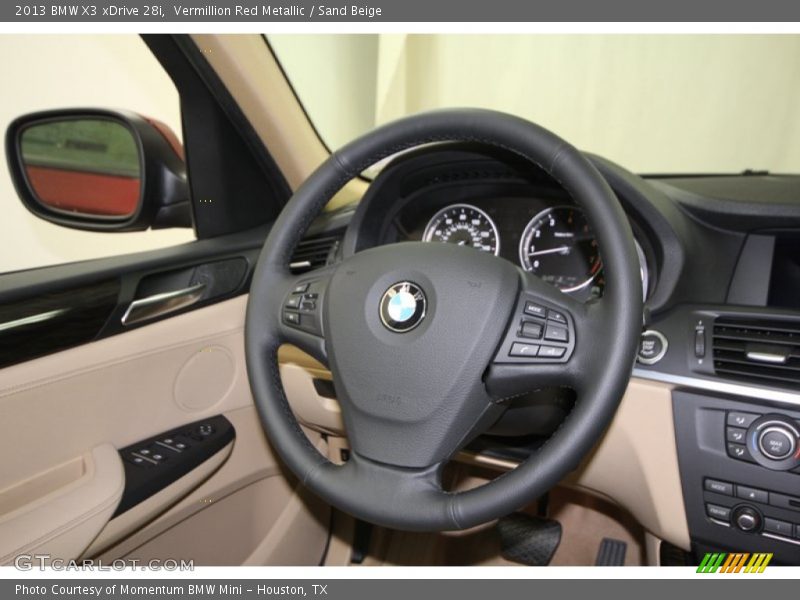 Vermillion Red Metallic / Sand Beige 2013 BMW X3 xDrive 28i