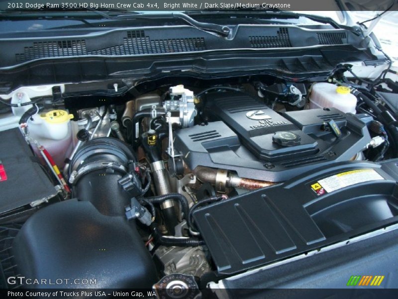  2012 Ram 3500 HD Big Horn Crew Cab 4x4 Engine - 6.7 Liter OHV 24-Valve Cummins VGT Turbo-Diesel Inline 6 Cylinder